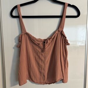 Women’s Final Touch Ruffle Tank | Pink | Small